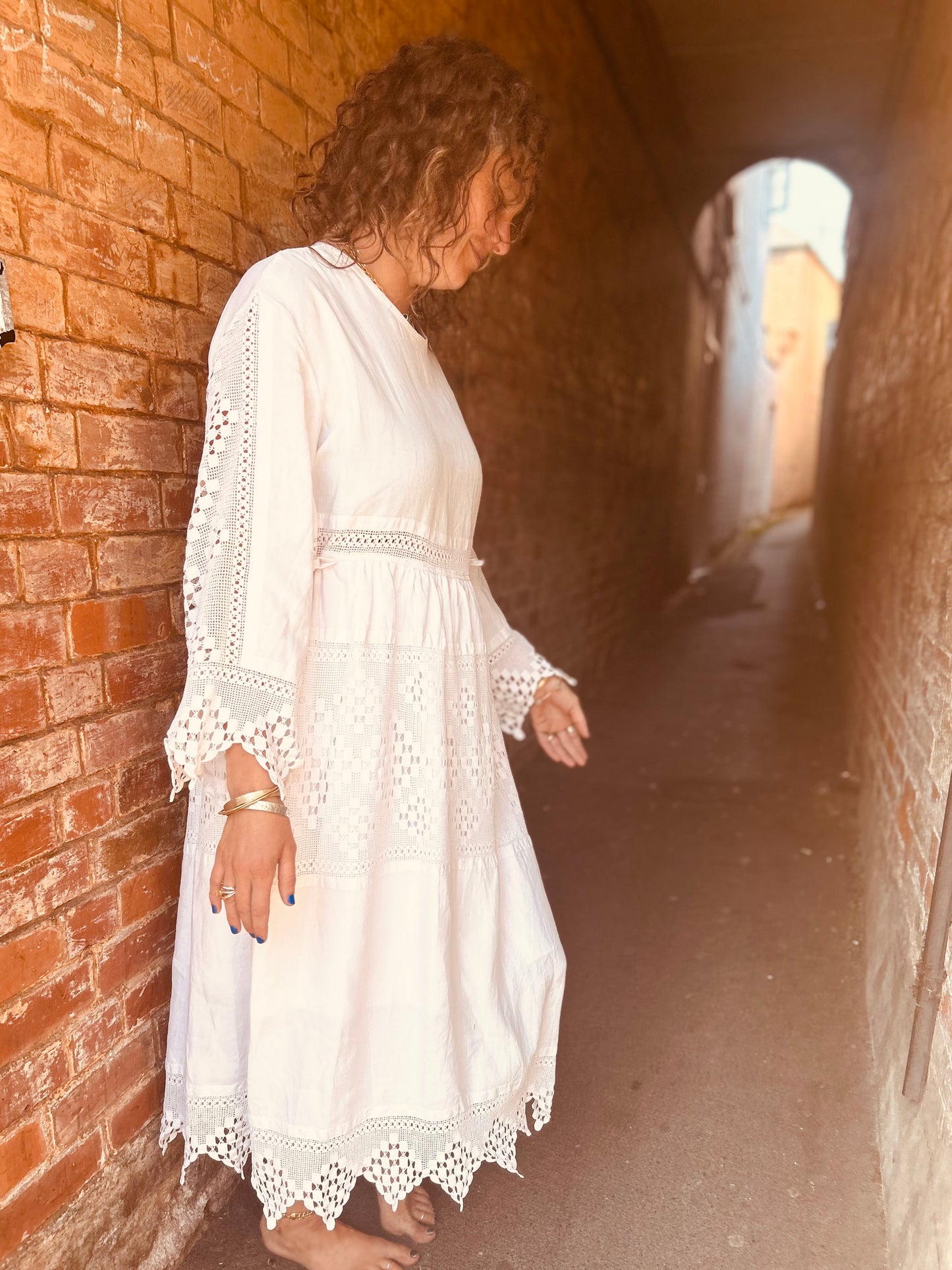 Vintage lace dress -free size