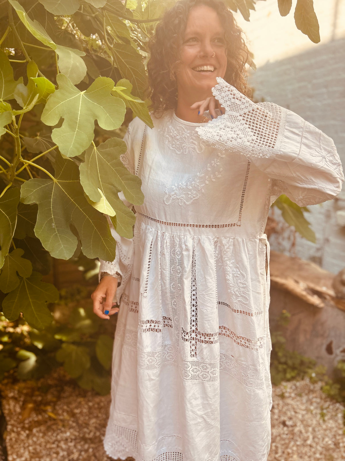 Vintage lace dress -free size