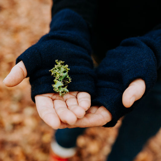 100%recycled cashmere gloves NAVY